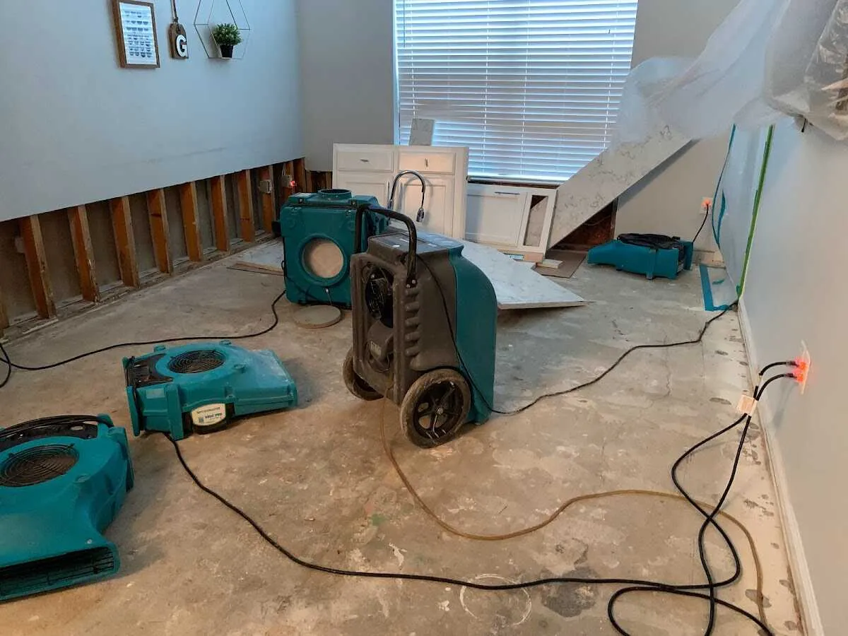 Dehumidifier in flood-cut room for Water Extraction & Removal in Cheektowaga